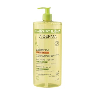 A-Derma Exomega Control Emollient Shower Oil Anti-Itch Atopic Skin 1000ml