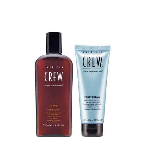 American Crew Regimen 3-in-1 250ml + Fiber Cream 100ml