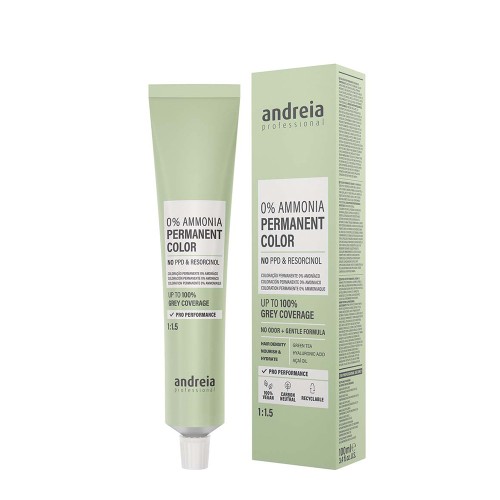 Andreia Permanent Hair Colour 0% Ammonia Light Natural Blonde 8.0