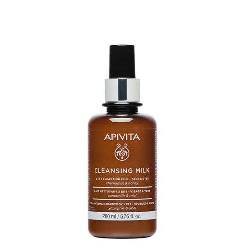 Apivita Cleansing Milk 3 In 1 - Face & Eyes 200ml