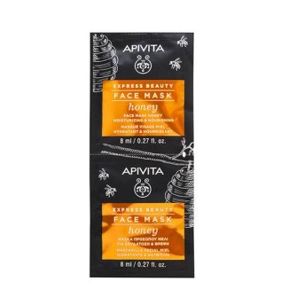 Apivita Express Beauty Moisturising Mask & Nourishing Honey 2x8ml