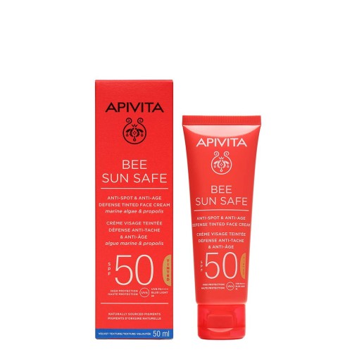 Apivita Bee Sun Safe Anti-Spot and Anti-Aging Tinted Sunscreen SPF50 50ml