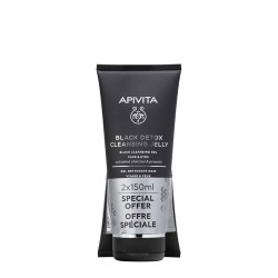 Apivita Black Cleaning Gel - Face & Eyes 2x150ml Special Price