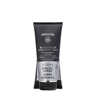 Apivita Black Cleaning Gel - Face & Eyes 2x150ml Special Price