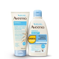 Aveeno Dermexa Daily Emollient Cream 200ml + OFFER Shower Gel 300ml