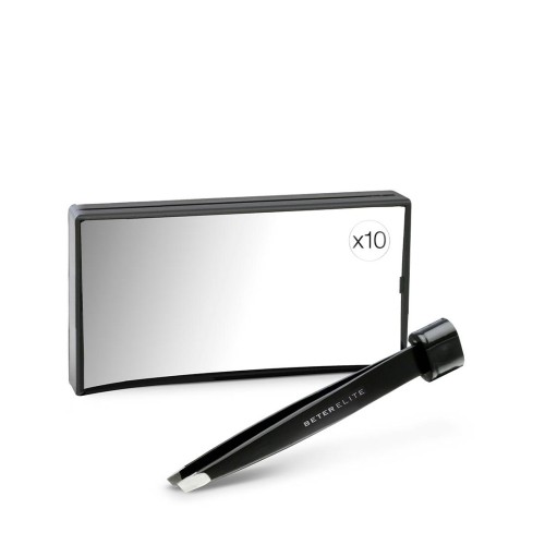 Beter Elite Rectangular Mirror x10 With Tweezers