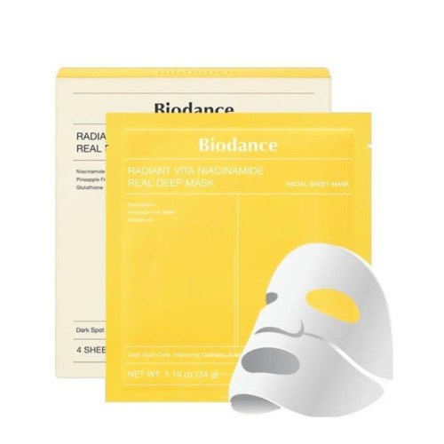 Biodance Radiant Vita Niacinamide Real Deep Mask 4x34g