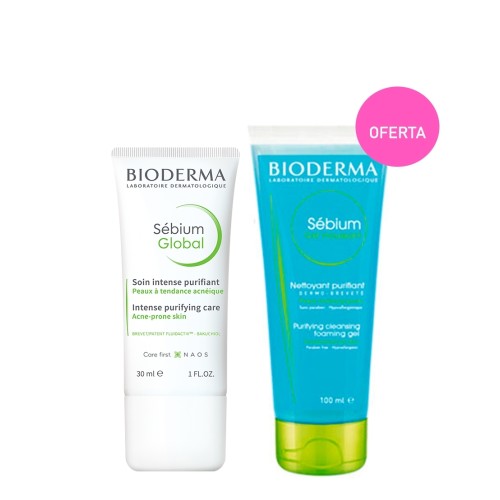 Bioderma Sébium Mat Control 30ml + FREE Gel Moussant 100ml