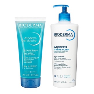 Bioderma Atoderm Ultra Cream 500ml + Shower Gel 200ml