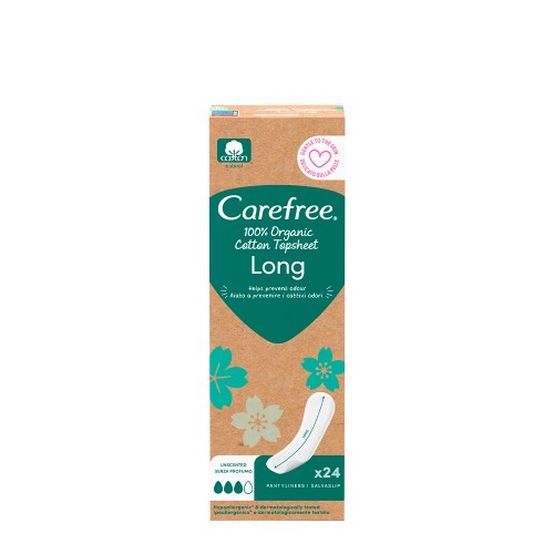 Carefree Organic Long Daily Panty Liners 24 units