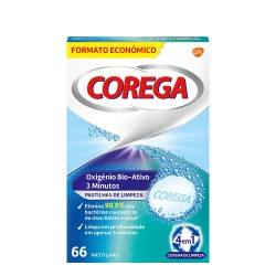 Corega Bio-Active Oxygen 3 Minutes 66 tablets Economical Format