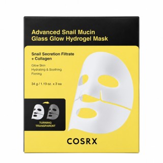 COSRX Advanced Snail Mucin Glass Glow Hydrogel Illuminating Mask 3 units