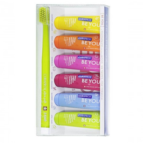 Curaprox Be You 6 Whitening Toothpastes + Toothbrush Kit