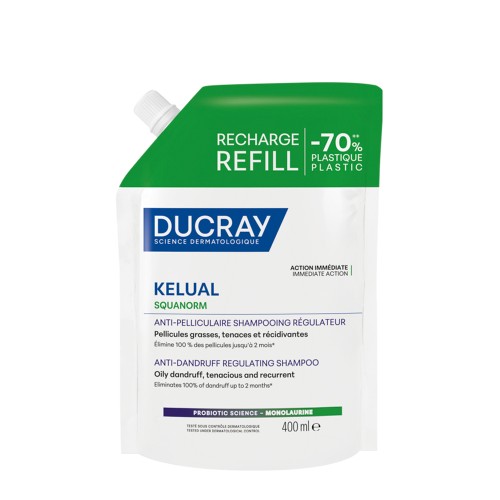 Ducray Kelual Squanorm Shampoo for Oily Dandruff Refill 400ml