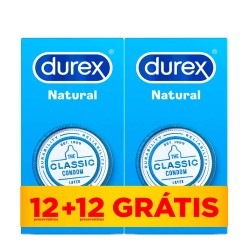 Durex Natural Plus 12 + OFFER 12 Condoms