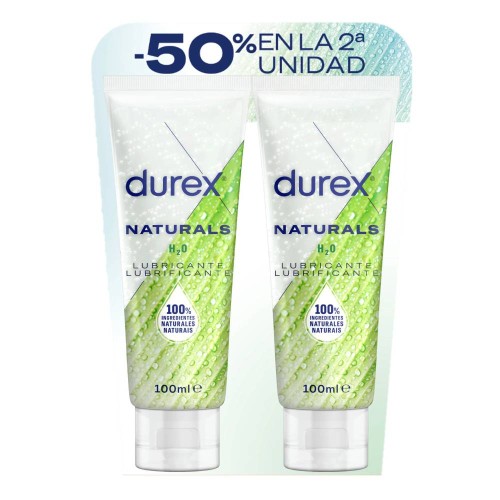 Durex Naturals Water-Based Lubricant 2x100ml