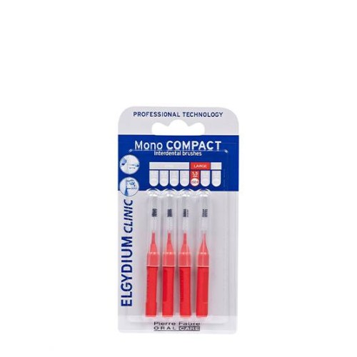 Elgydium Clinic Mono Compact Red Interdental Brush (ISO 4) 4un