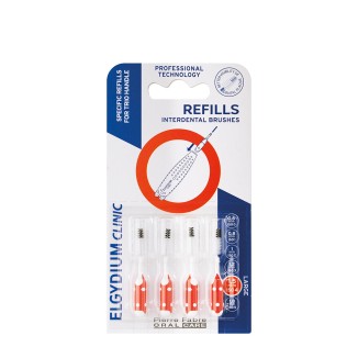 Elgydium Rechargeable Red Toothbrush Heads 4 Units