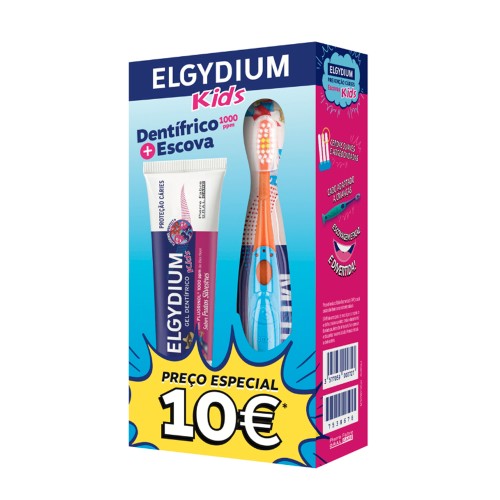Elgydium Kids Toothpaste Gel Wild Fruits + Brush Pack