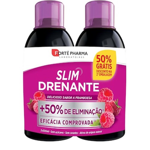 Forté Pharma Slim Draining Raspberry 500ml Duo Pack