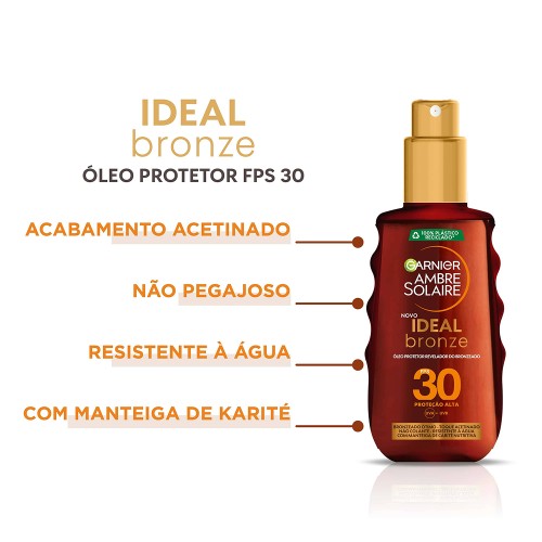 Garnier Ambre Solaire Ideal Brass Protective Oil SPF30 150ml