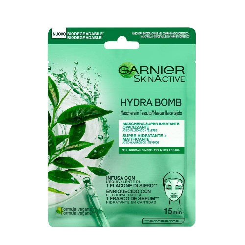 Garnier Cleansing Fabric Mask Super Moisturizing Rebalancing Green Tea 28g