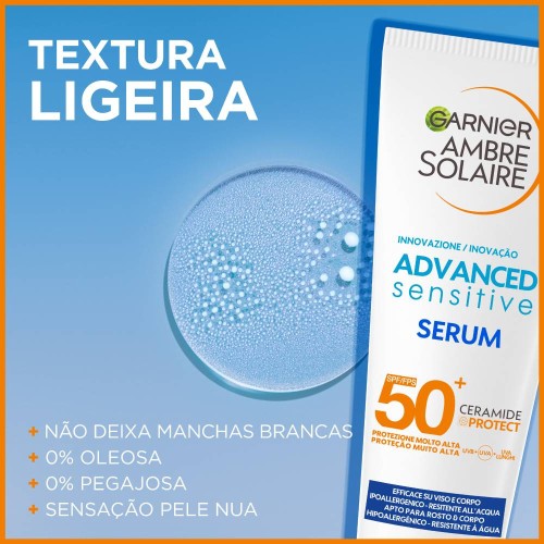 Garnier Ambre Solaire Advanced Sensitive Serum SPF50+ 125ml