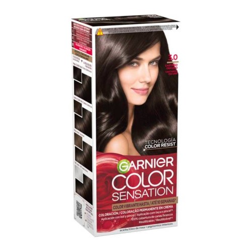Garnier Color Sensation Permanent Cream Colour 3.0 Dark Brown