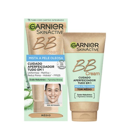 Garnier SkinActive BB Cream Combination to Oily Skin Medium Shade SPF25 50ml