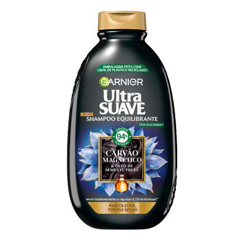 Garnier Ultra Suave Charcoal Shampoo 600ml