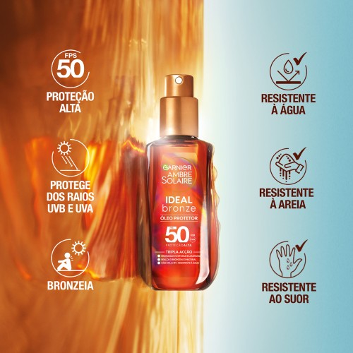 Garnier Ambre Solaire Ideal Bronze Protective Oil SPF50 150ml