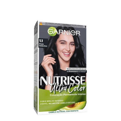 Garnier Nutrisse Permanent Coloring 1.1 Galactic Black