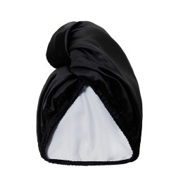 GLOV Double-Sided Satin Hair Towel Black