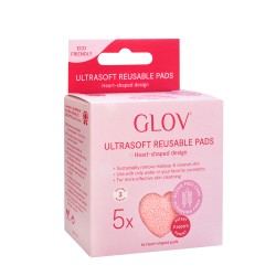 GLOV Ultra Soft Cleansing Discs Heart Pink 5x