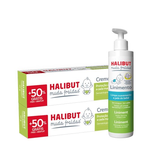 Halibut Diaper Change Cream 2x150g Special Price + Liniment Diaper Change 200ml