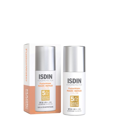 ISDIN Fotoprotector Fusion Water Magic Repair Sunscreen with Color SPF50 50ml ISDIN Fotoprotector Fusion Water Magic Repair Sunscreen with Color SPF50 50ml
