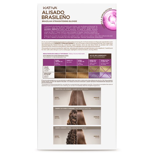 Kativa Brazilian Hair Straightening Blonde Kit