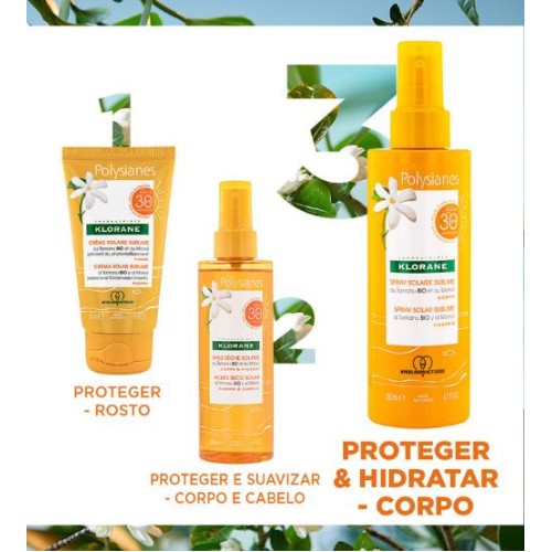 Klorane Tamanu BIO and Monoï Spray Solar SPF 30 body 200ml