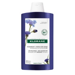 Klorane Cornflower BIO Anti-yellowing shampoo for white, gray and platinum blonde hair 400ml
