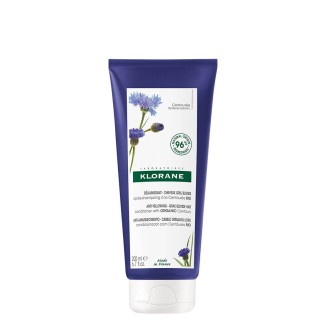 Klorane Cornflower BIO Anti-yellowing Conditioner for white, gray and platinum blonde hair 200ml
