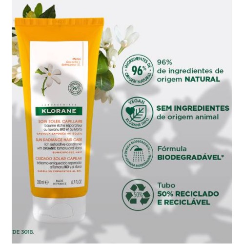 Klorane Tamanu BIO and Monoï Balm Repairing hair exposed to the sun 200ml
