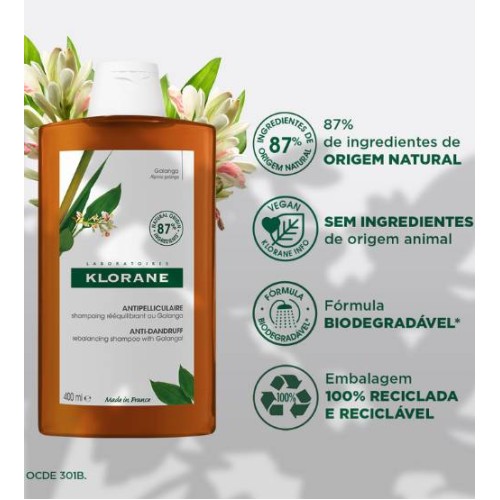 Klorane Hair Rebalancing Shampoo with Galangal 200ml