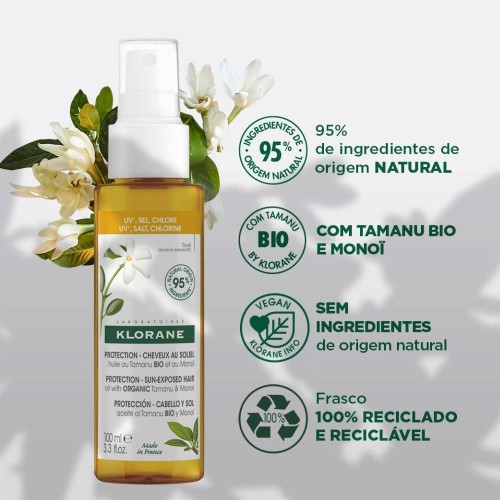 Klorane Tamanu BIO and Monoï Hair Oil 100ml
