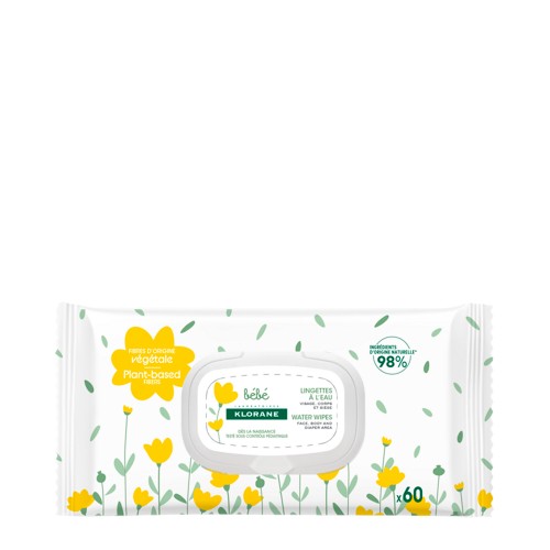 Klorane Baby Water Wipes 60 units