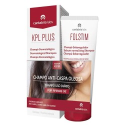 KPL Plus Anti-Dandruff and Anti-Seborrheic Shampoo 200ml + Folstim Seboregulator Shampoo 200ml