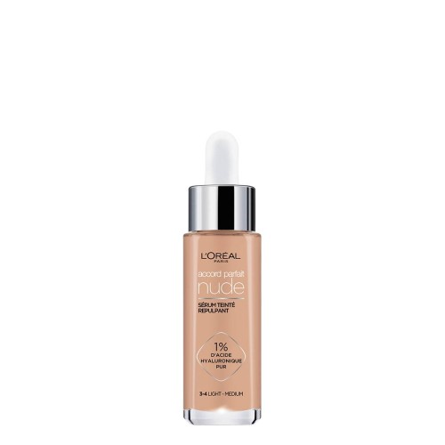 L'Oréal Accord Parfait Nude Serum With Color 3-4 Light Medium 30ml