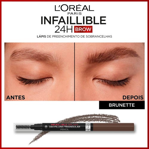L'Oréal Infaillible Brows 24H Triangular Pencil Filler 3.0 Brunette