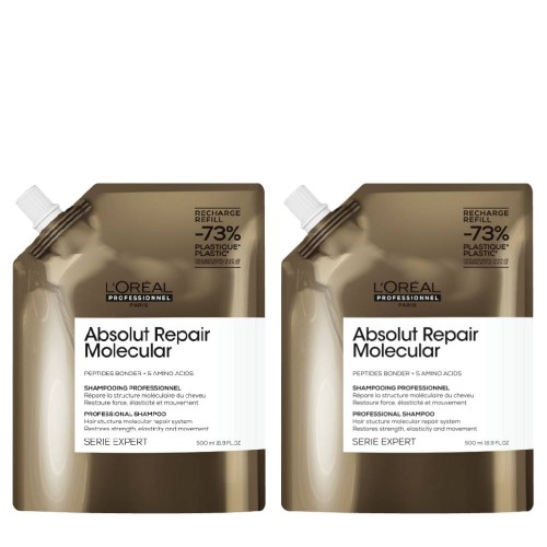L'Oréal Absolut Repair Molecular Shampoo Recharge Duo
