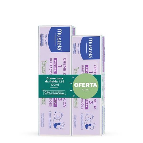 Mustela Diaper Area Cream 123 100ml + FREE 50ml