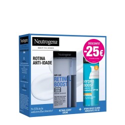 Neutrogena Retinol Boost Cream + Hydro Boost Moisturising Fluid SPF50 Anti-Aging Routine